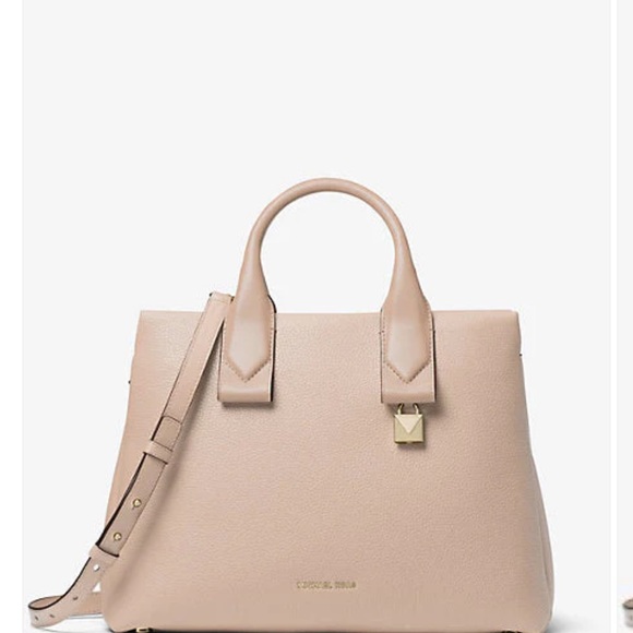 Michael Michael Kors Rollins Large Pebbled Leather Satchel Two Way - Picture 1 of 9